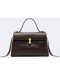 SAVETTE - Symmetry Soft Medium Leather Top Handle Bag - Lyst