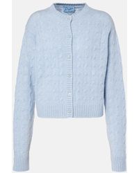 Prada - Re-Cashmere Cable-Knit Cardigan - Lyst