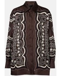 Nili Lotan - Alfie Printed Silk Twill Shirt - Lyst