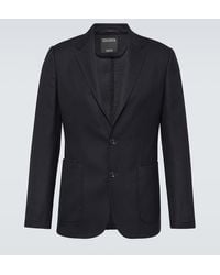 ZEGNA - Single-Breasted Wool Blazer - Lyst