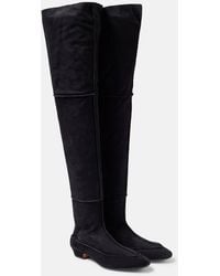 The Row - Overknee-Stiefel Awar 25 Cuissarde Aus Veloursleder - Lyst