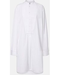 Bottega Veneta - Oversized Cotton Poplin Midi Dress - Lyst