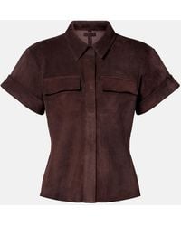 Stouls - Hemd Miller Aus Veloursleder - Lyst