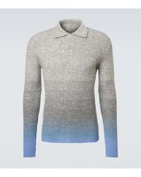ERL - Gradient Mohair-Blend Polo Sweater - Lyst