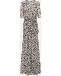 Veronica Beard - Floral Silk Maxi Dress - Lyst