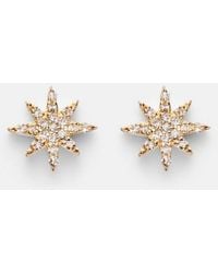 STONE AND STRAND - Northern Star 10Kt Earrings With Diamonds - Lyst