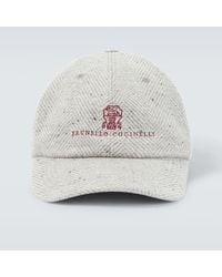 Brunello Cucinelli - Logo Wool And Cashmere Baseball Cap - Lyst