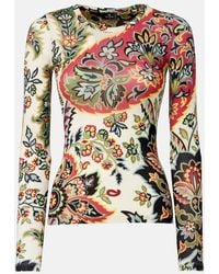 Etro - Paisley-Print Jersey Top - Lyst