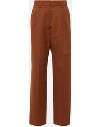 Blazé Milano - Fox Cotton And Linen Wide-leg Pants - Lyst