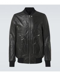 Rick Owens - Bauhaus Flight Leather Bomber Jacket - Lyst