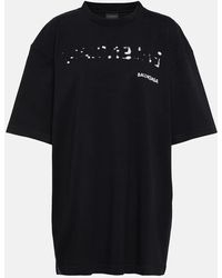 Balenciaga - T-shirt in jersey di misto cotone - Lyst