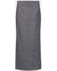 Etro - Wool And Silk-Blend Pencil Skirt - Lyst