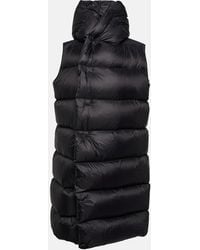 Rick Owens - Abrigo Con Capucha Y Paneles De Plumas - Lyst