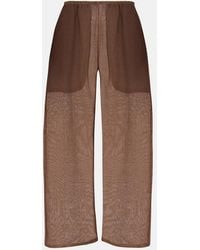 Leset - Niko Ramie Cropped Barrel-Leg Pants - Lyst