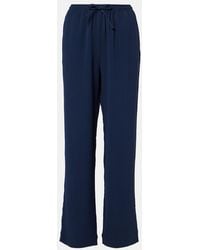 Asceno - Aurelia Crepe Straight Pants - Lyst