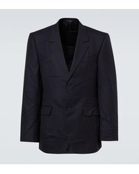 Balenciaga - Pinstripe Wool Blazer - Lyst