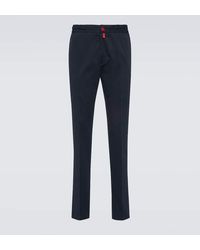 Kiton - Pantaloni regular in jersey di cotone - Lyst