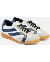 Proenza Schouler - Track Suede-Trimmed Leather Sneakers - Lyst