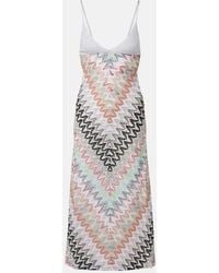 Missoni - Zigzag Lame Midi Dress - Lyst