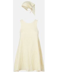 Montce - Betsie Gingham Minidress And Scarf Set - Lyst