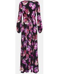 Diane von Furstenberg - Sydney Printed Silk-blend Maxi Dress - Lyst