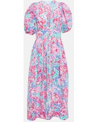 Poupette - Reine Floral Midi Dress - Lyst