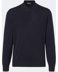 Canali - Wool Polo Shirt - Lyst