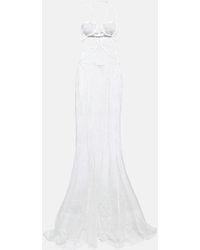 Nensi Dojaka - Bridal Halterneck Lace Gown - Lyst