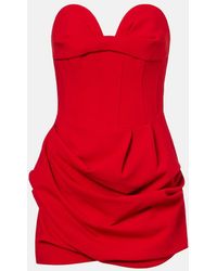 Magda Butrym - Draped Wool-Blend Bustier Dress - Lyst