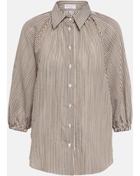 Brunello Cucinelli Hemd aus einem Baumwollgemisch - Braun