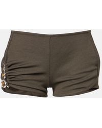 Christopher Esber - Droplet Crystal Embellished Ruched Shorts - Lyst