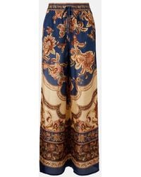 Zimmermann - Aster Printed Silk Palazzo Pants - Lyst