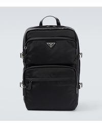 Prada - Re-Nylon Leather-Trimmed Backpack - Lyst