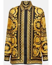 Versace - Camicia In Seta Barocco - Lyst