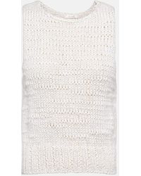 The Row - Linen And Silk Knitted Top - Lyst