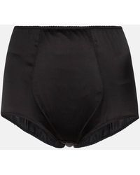 Dolce & Gabbana - Shorts en saten de seda elastica - Lyst
