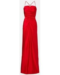 Max Mara - Oggetti Ruched Halterneck Bustier Gown - Lyst