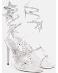 Rene Caovilla - Sandalias Cleo 105 De Saten Adornadas - Lyst