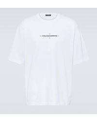 Dolce & Gabbana - Logo Cotton Jersey T-shirt - Lyst