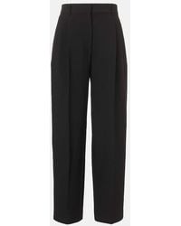 The Row - Lilas Wool And Linen-Blend Wide-Leg Pants - Lyst