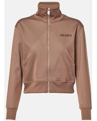 The Attico - Zip-Up Cotton-Blend Fleece Sweatshirt - Lyst
