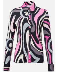 Emilio Pucci - Hemd Marmo Aus Satin - Lyst