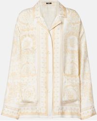 Versace - Barocco Silk Twill Shirt - Lyst