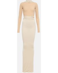 MM6 by Maison Margiela - Deconstructed Jersey Maxi Dress - Lyst