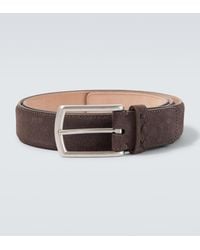 ZEGNA - Suede Belt - Lyst