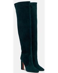 Aquazzura - Joplin 105 Suede Knee-High Boots - Lyst
