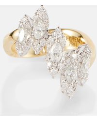 YEPREM - 18kt Gold Ring With Diamonds - Lyst