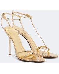 Paris Texas - Lidia Metallic Patent Leather Sandals - Lyst