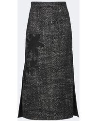 Erdem - Embroidered Wool-Blend Midi Skirt - Lyst