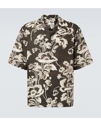 Commas - Floral Linen Bowling Shirt - Lyst
